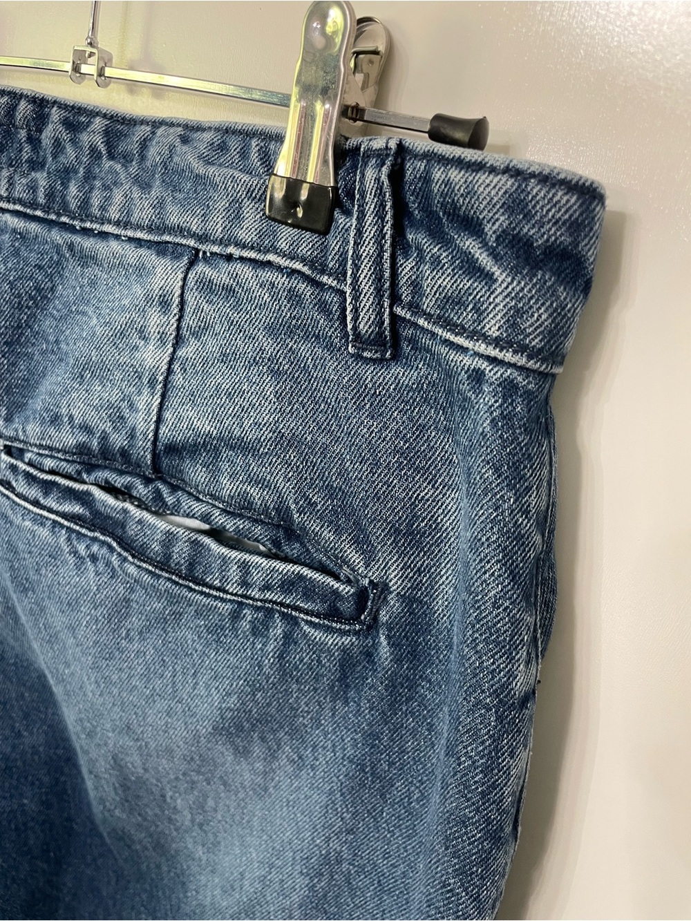 Long Tall Sally Wide Leg Denim Jeans Med Blue Wash Size 10 Inseam 35" - Picture 4 of 10